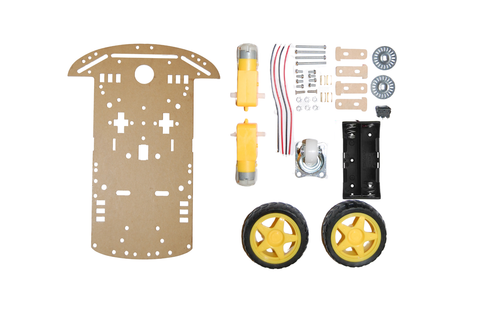 2WD Robot Araba Kiti - 18650 Pil Yuvalı Set