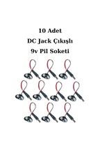 DC Jack Çıkışlı 9v Pil Soketi - Arduino Uyumlu 10 Adet