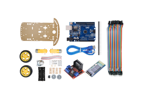 Bluetooth Kontrollü Robot Kiti - 18650 Pil Yuvalı Tam Set (Arduino + Motor Sürücü)