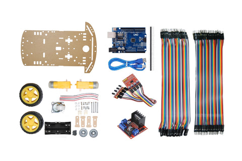 Çizgi İzleyen Robot Araba Kiti 18650 - set içeriği