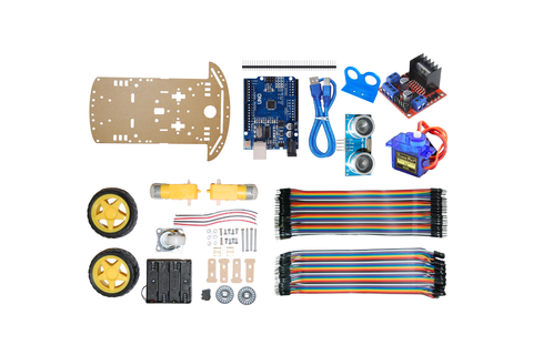 Arduino 2WD Servolu Engelden Kaçan Robot Araba Kiti (Demonte Robot Araba Kiti)